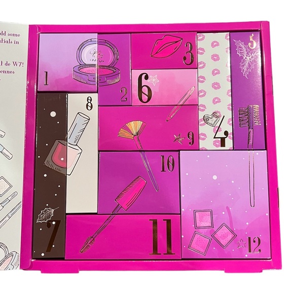 NEW W7 Advent Makeup Calendar, 12 Items In Package Pink - Picture 2 of 6